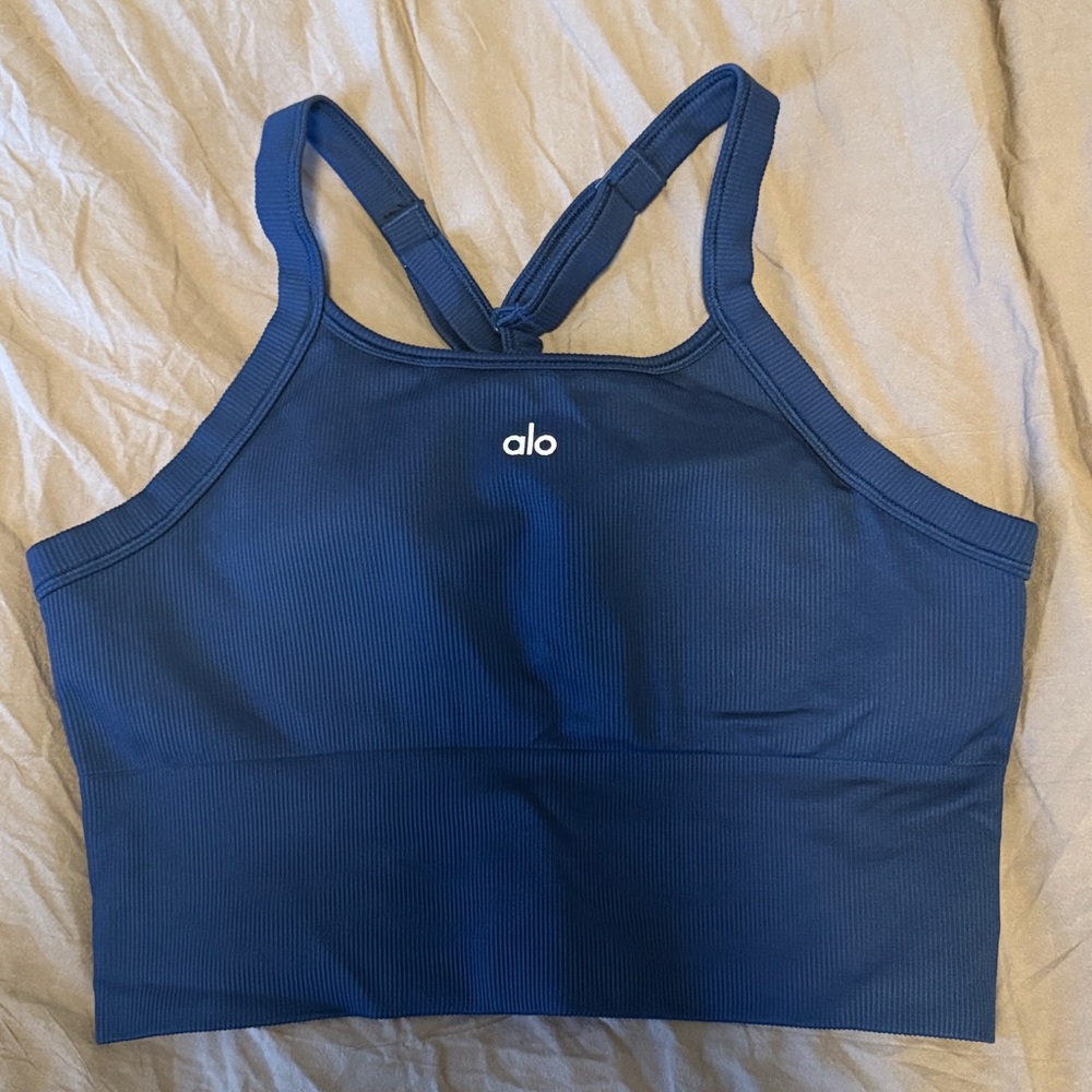 Alo Navy Blue Sports Bra